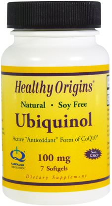 Healthy Origins, Ubiquinol, Kaneka QH, 100 mg, 7 Softgels ,المكملات الغذائية، مضادات الأكسدة، أوبيكينول خ، أوبيكينول coq10