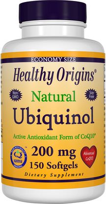 Healthy Origins, Ubiquinol, Kaneka QH, 200 mg, 150 Softgels ,المكملات الغذائية، مضادات الأكسدة، أوبيكينول خ، أوبيكينول coq10 200 ملغ