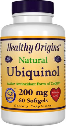 Healthy Origins, Ubiquinol, Kaneka QH, 200 mg, 60 Softgels ,المكملات الغذائية، مضادات الأكسدة، أوبيكينول خ، أوبيكينول coq10 200 ملغ