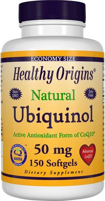 Healthy Origins, Ubiquinol, Kaneka QH, 50 mg, 150 Softgels ,المكملات الغذائية، مضادات الأكسدة، أوبيكينول خ، أوبيكينول coq10 050 ملغ