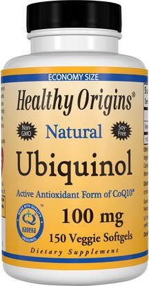Healthy Origins, Ubiquinol, Kaneka QH, 100 mg, 150 Veggie Softgels ,المكملات الغذائية، مضادات الأكسدة، أوبيكينول خ، أوبيكينول coq10