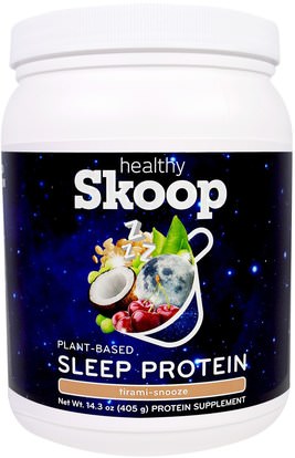 Healthy Skoop, Plant-Based, Sleep Protein, Tirami-Snooze, 14.3 oz (405 g) ,والمكملات الغذائية، والنوم، والصحة