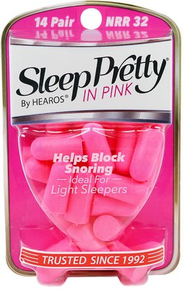 Hearos, Ear Plugs, Sleep Pretty in Pink, 14 Pair ,الصحة، الأذن السمع وطنين الأذن المقابس