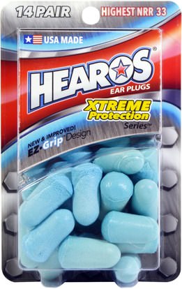 Hearos, Ear Plugs, Xtreme Protection, 14 Pairs ,الصحة، الأذن السمع وطنين الأذن المقابس