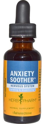 Herb Pharm, Anxiety Soother, 1 fl oz (29.6 ml) ,الصحة، القلق