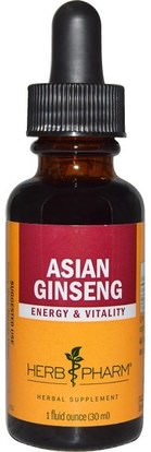 Herb Pharm, Asian Ginseng, 1 fl oz (30 ml) ,الأعشاب، الجينسنغ الصينية، أدابتوغن