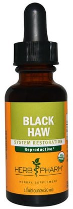 Herb Pharm, Black Haw, 1 fl oz (30 ml) ,الأعشاب، الأسود، هاو