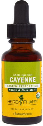 Herb Pharm, Cayenne, 1 fl oz (30 ml) ,الأعشاب، فلفل كايين، (كابسيكوم)