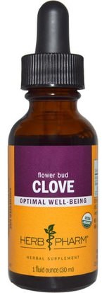 Herb Pharm, Clove, Flower Bud, 1 fl oz (30 ml) ,الأعشاب، القرنفل