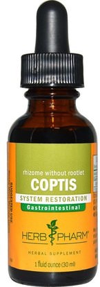 Herb Pharm, Coptis, Rhizome Without Rootlet, 1 fl oz (30 ml) ,الأعشاب، كوبتيس