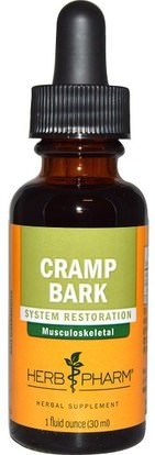 Herb Pharm, Cramp Bark, 1 fl oz (30 ml) ,الأعشاب، تشنج النباح