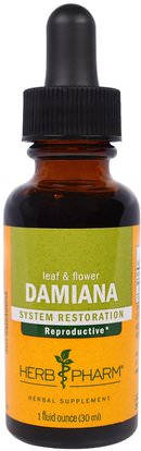 Herb Pharm, Damiana, 1 fl oz (30 ml) ,الأعشاب، داميانا