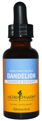 Herb Pharm, Dandelion, 1 fl oz (30 ml) ,الأعشاب، جذر الهندباء من البرية