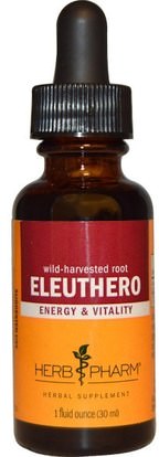 Herb Pharm, Eleuthero, 1 fl oz (30 ml) ,المكملات الغذائية، أدابتوغين، الانفلونزا الباردة والفيروسية، الجينسنغ، إليوثيرو
