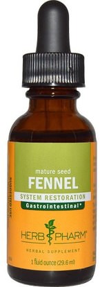 Herb Pharm, Fennel, Mature Seed, 1 fl oz (29.6 ml) ,الأعشاب، الشمر