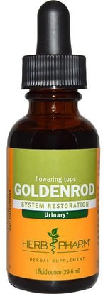 Herb Pharm, Goldenrod, Flowering Tops, 1 fl oz (29.6 ml) ,الأعشاب، غولدنرود