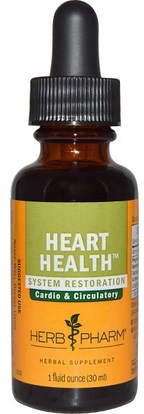 Herb Pharm, Heart Health, 1 fl oz (30 ml) ,والصحة، والقلب القلب والأوعية الدموية، ودعم القلب
