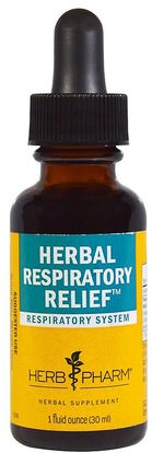 Herb Pharm, Herbal Respiratory Relief, 1 fl oz (30 ml) ,والصحة والرئة والقصبات الهوائية