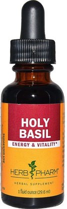 Herb Pharm, Holy Basil, 1 fl oz (29.6 ml) ,الأعشاب، الريحان المقدس، أدابتوغن