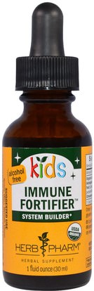 Herb Pharm, Kids Immune Fortifier System Builder, Alcohol Free, 1 fl oz (30 ml) ,صحة الأطفال، العلاجات العشبية للأطفال