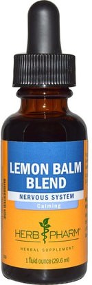 Herb Pharm, Lemon Balm Blend, 1 fl oz (29.6 ml) ,الأعشاب، بلسم الليمون، ميليسا