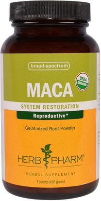 Herb Pharm, Maca Powder, 7 oz (198 g) (Discontinued Item) ,الصحة، الرجال، الببغاء، المكملات الغذائية، أدابتوغين