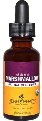 Herb Pharm, Marshmallow, Whole Root, 1 fl oz (30 ml) ,الأعشاب، الجذر الخطمي