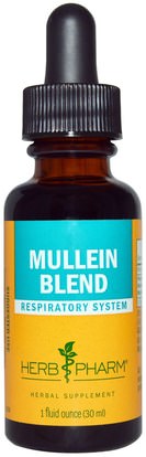 Herb Pharm, Mullein Blend, 1 fl oz (30 ml) ,الصحة، الرئة و الشعب الهوائية، مولين