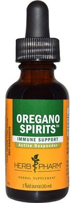Herb Pharm, Oregano Spirits, 1 fl oz (29.6 ml), 1 fl oz (30 ml) ,والمكملات الغذائية، زيت أوريغانو، زيت زيت الزعتر