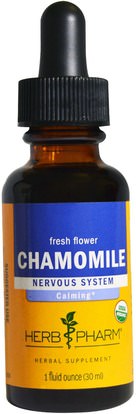 Herb Pharm, Organic Chamomile, 1 fl oz (30 ml) ,الأعشاب، البابونج