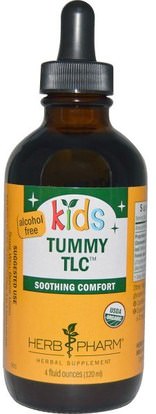 Herb Pharm, Organic Kids Tummy TLC, Alcohol Free, 4 fl oz (120 ml) ,صحة الطفل