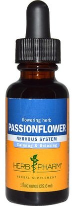 Herb Pharm, Passionflower, Flowering Herb, 1 fl oz (29.6 ml) ,الأعشاب، زهرة العاطفة