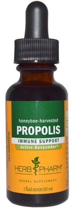 Herb Pharm, Propolis, 1 fl oz (30 ml) ,المكملات الغذائية، منتجات النحل، دنج النحل