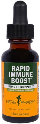 Herb Pharm, Rapid Immune Boost, 1 fl oz (30 ml) ,المكملات الغذائية، المضادات الحيوية، إشنسا و غولدنزيل