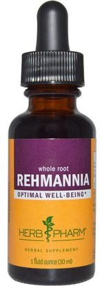 Herb Pharm, Rehmannia Liquid Extract, 1 fl oz (30 ml) ,الأعشاب، ريهمانيا