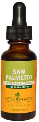 Herb Pharm, Saw Palmetto, 1 fl oz (29.6 ml) ,الصحة، الرجال
