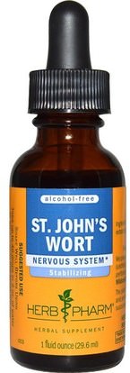 Herb Pharm, St. Johns Wort, Alcohol-Free, 1 fl oz (29.6 ml) ,الأعشاب، الشارع. جونز، ورت