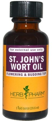 Herb Pharm, St. Johns Wort Oil, 1 fl oz (29.6 ml) ,الأعشاب، الشارع. جونز، ورت