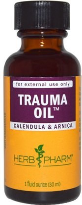 Herb Pharm, Trauma Oil, Calendula & Arnica, 1 fl oz (30 ml) ,الصحة