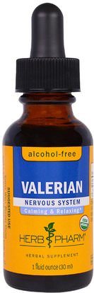 Herb Pharm, Valerian, Alcohol-Free, 1 fl oz (30 ml) ,الأعشاب، فاليريان