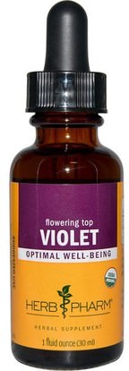 Herb Pharm, Violet, Flowering Top, 1 fl oz (30 ml) ,الأعشاب، البنفسج