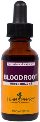 Herb Pharm, Whole Rhizome Bloodroot, 1 fl oz (30 ml) ,الأعشاب، بلودروت