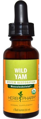 Herb Pharm, Wild Yam, 1 fl oz (30 ml) ,والصحة، والنساء، واليام البرية