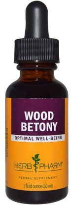 Herb Pharm, Wood Betony, 1 fl oz (30 ml) ,الأعشاب، الخشب، بيتوني
