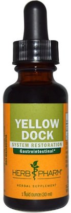 Herb Pharm, Yellow Dock, 1 fl oz (30 ml) ,الأعشاب، الأصفر، بتر ذي