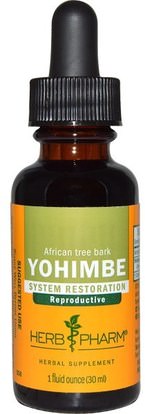 Herb Pharm, Yohimbe, African Tree Bark, 1 fl oz (30 ml) ,الصحة، الرجال، يوهمبي