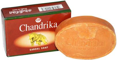 Herbal - Vedic, Chandrika, Sandal Soap, 1 Bar, (75 g) ,حمام، الجمال، الصابون
