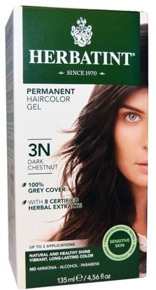Herbatint, Permanent Hair Color, 3N, Dark Chestnut, 4.56 fl oz (135 ml) ,Herb-sa