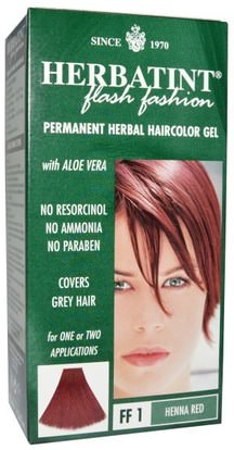 Herbatint, Permanent Herbal Haircolor Gel, FF 1 Henna Red, 4.56 fl oz (135 ml) ,هيرباتينت أزياء فلاش