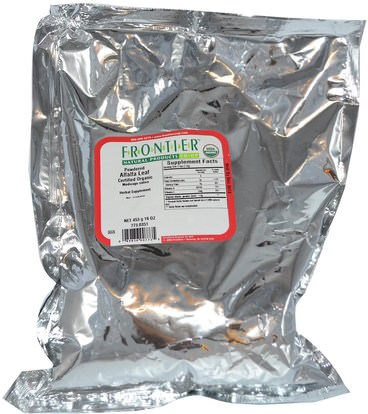 الأعشاب، البرسيم، التوابل والتوابل Frontier Natural Products, Organic Powdered Alfalfa Leaf, 16 oz (453 g)